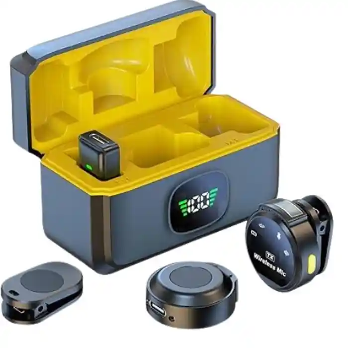 Neepho NP-57 Collar Clip Button Microphone with Type-C and iPhone Receiver – Professional Audio for Content Creators